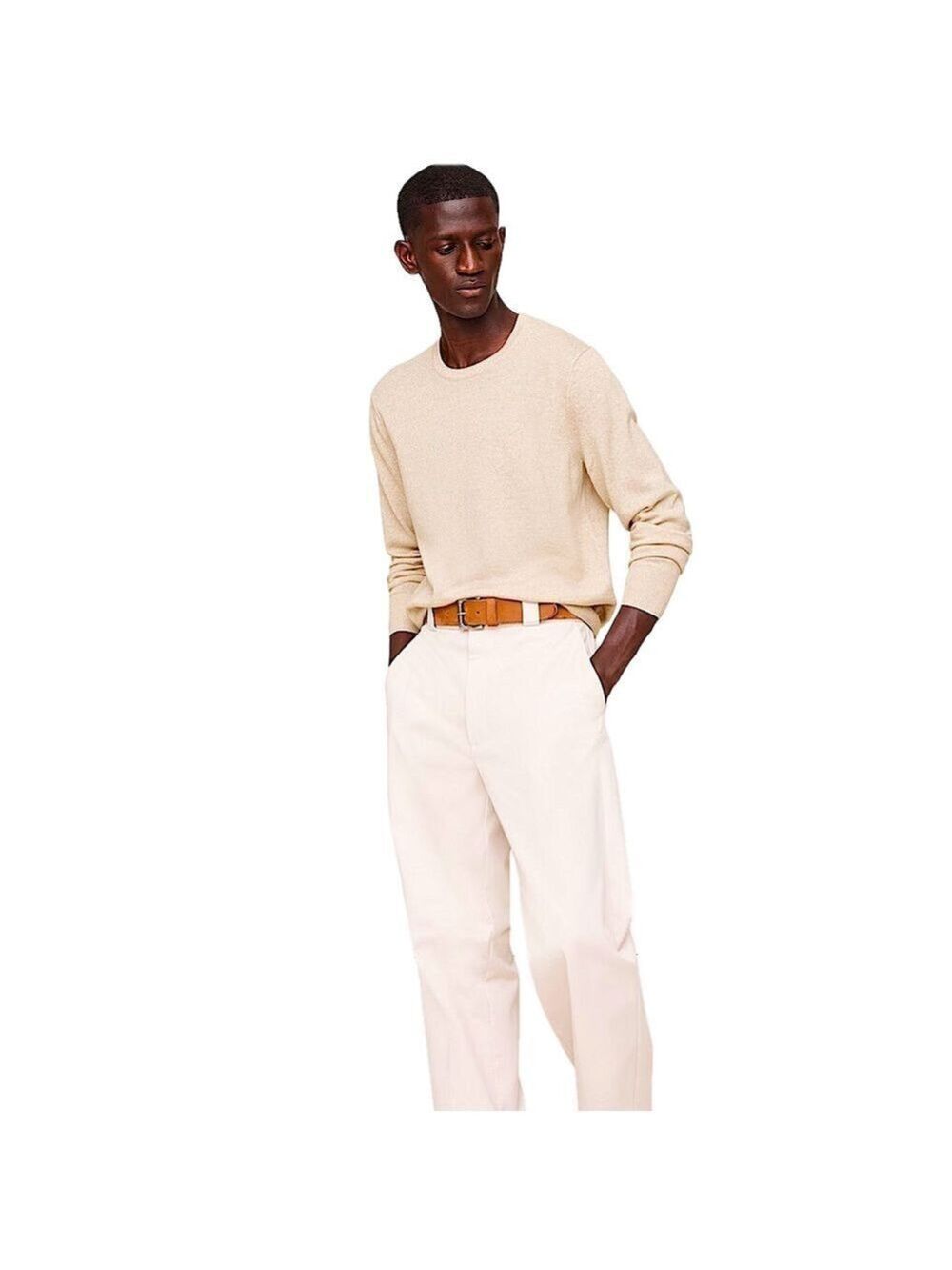 BANANA REPUBLIC Italian Merino Baruffo Crew Neck Pullover Sweater